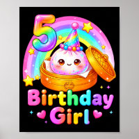 5. Geburtstag Mädchen Dumpling Kawaii Pastell Anim