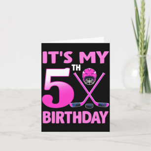5. Geburtstag Mädchen Eishockey 5 Jahre alte Party Karte