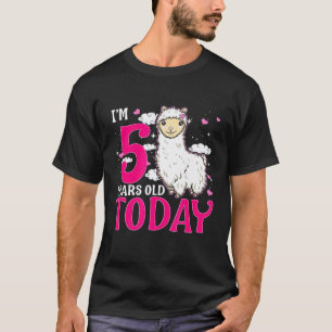 5. Geburtstag Mädchen Llama Party Rosa Alpaka 5 Fü T-Shirt