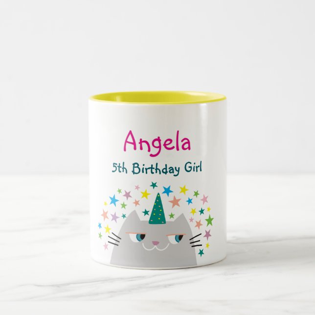 5. Geburtstag Mädchen Name Kaffeetasse Geschenk (Mittel)