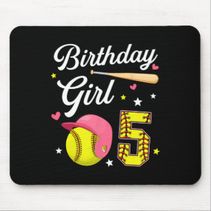 5. Geburtstag Mädchen Softll Fünfter Geburtstag 5  Mousepad