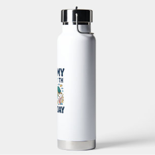 5. Geburtstag Meeresschildkröte Unterwasser-Vektor Trinkflasche
