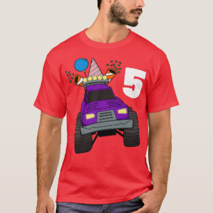 5 Geburtstag Monster Truck Party Auto Geschenk 2 T-Shirt