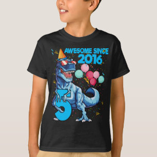 5. Geburtstag Phantastisch seit 2016 Dinosaurier T-Shirt