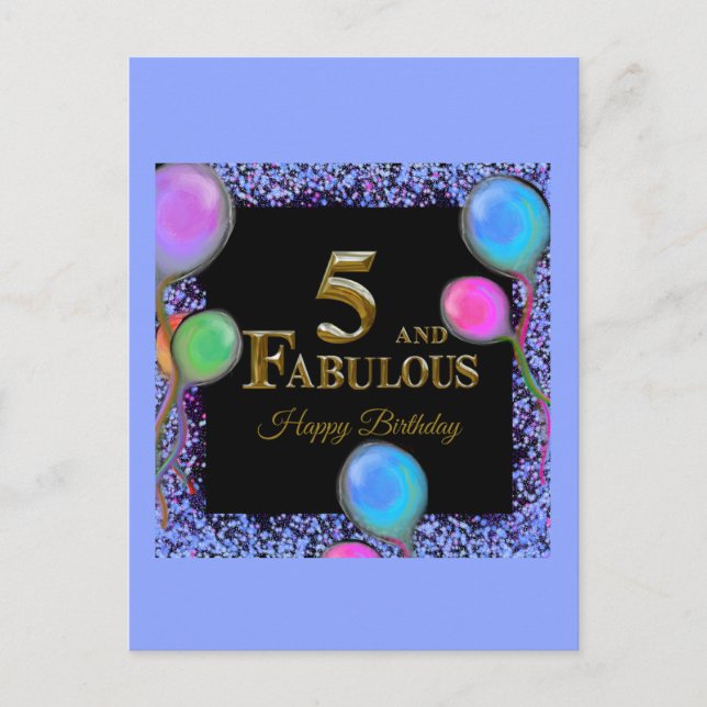 5. Geburtstag  Postkarte (Vorderseite)