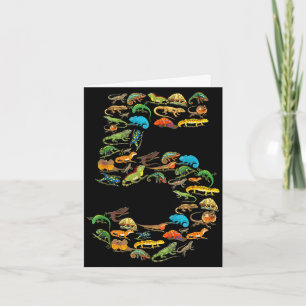 5. Geburtstag Reptilien Eidechsen 5 Jahre alter Ge Karte