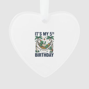 5. Geburtstag Schildkröte Hängematte Vintage Gravu Ornament
