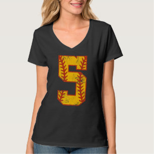 5. Geburtstag Softball Bdy 5-jähriges Mädchen T-Shirt