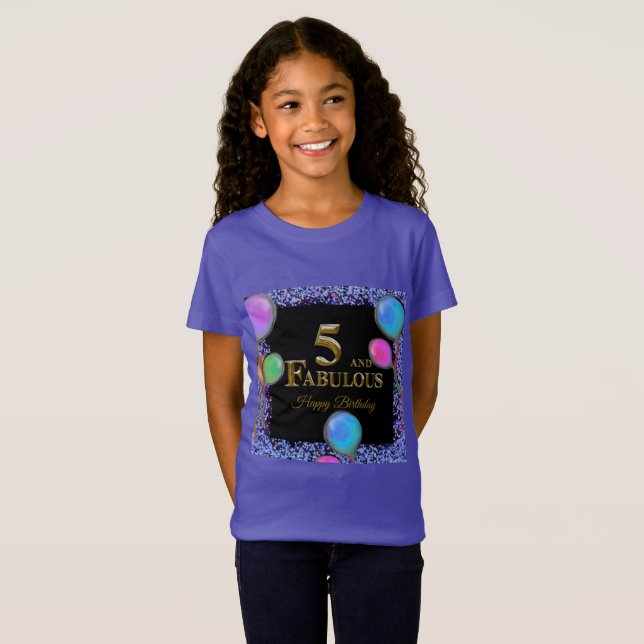 5. Geburtstag  T-Shirt (Vorne ganz)