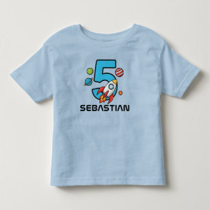 5. Geburtstag – Weltraumplaneten  Kleinkind T-shirt