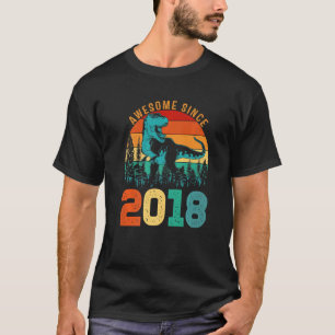 5. GeburtstagAwesome Seit 2018 Dinosaur Rex Boys T-Shirt
