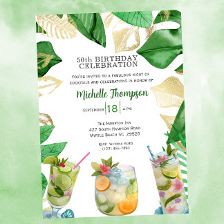 5. Geburtstags-Cocktail-Party-Feier Einladung