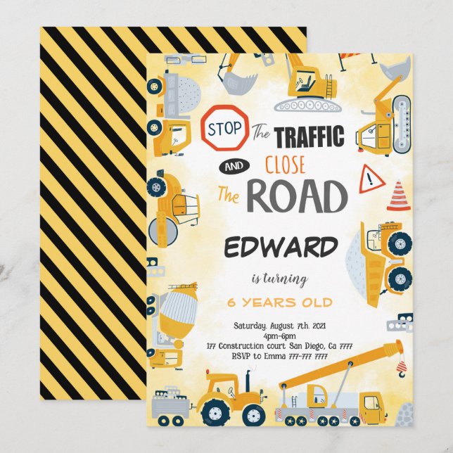 5. Geburtstagsfeier Einladung des Baumeisters (Vorne/Hinten)