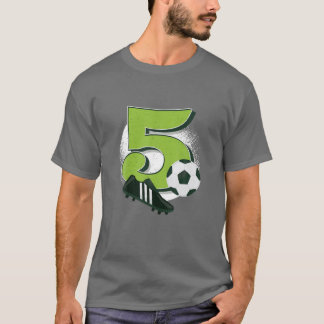 5. Geburtstagsfußballspieler Niedlich 5 Jahre alt T-Shirt