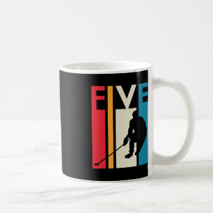 5. Geburtstagsgeschenk Fünf Vintage Hockey Geburts Kaffeetasse