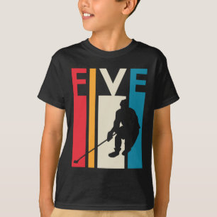 5. Geburtstagsgeschenk Fünf Vintage Hockey Geburts T-Shirt