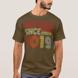 5. Geburtstagsgeschenk Vintage Awesome Seit 201 T-Shirt