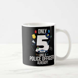 5. Geburtstagsjunge Zitat _nur 5 und ein Polizist Kaffeetasse