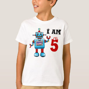 5. Geburtstagsjungengeschenk - Roboter T-Shirt
