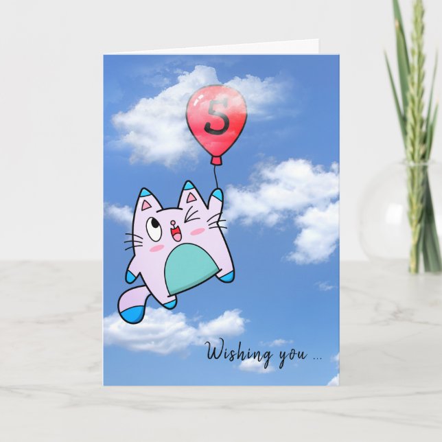 5. Geburtstagskarte und Ballonkarte Karte (Vorderseite)