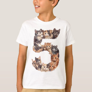 5. Geburtstagskätzchen Katzenkätzchen Thema 5 Jahr T-Shirt