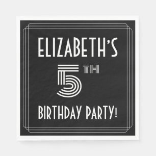 5. Geburtstagsparty: Art Deco Stil + Individuelle  Serviette