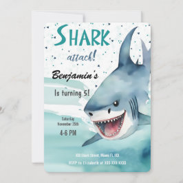 5. Geburtstagsparty Hai Einladung