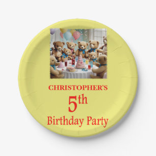 5. Geburtstagsparty Teddy Bears Party Pappteller