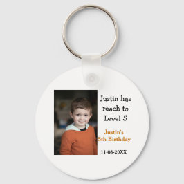 5. Geburtstagsspiel mit dem Namen des Fotos Schlüsselanhänger