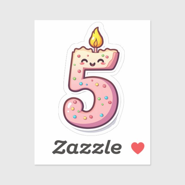 5. Geburtstagsticker Aufkleber (Blatt)