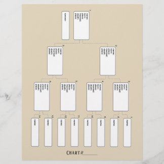 5 Generation Genealogie Pedigree Paper Sheet