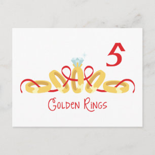 5 Goldene Ringe Postkarte