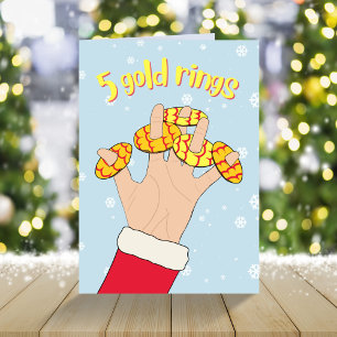 5 Goldring-Cookies 12 Tage Weihnachten lustig