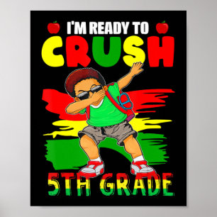 5. Grade Dabbing Black African Boys Back to Schoo Poster