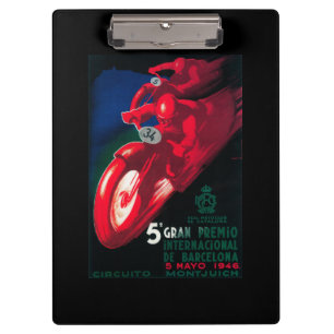 5 Gran Premio Internat'l Motorradposter Klemmbrett