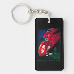 5 Gran Premio Internat'l Motorradposter Schlüsselanhänger
