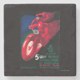 5 Gran Premio Internat'l Motorradposter Steinuntersetzer