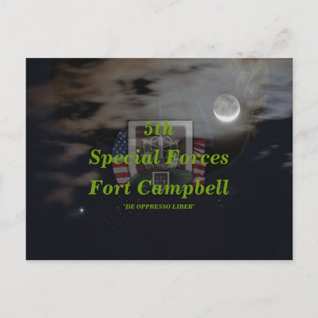 5. Gruppe der Spezialkräfte für grüne Berets Postk Postkarte (Vorderseite)