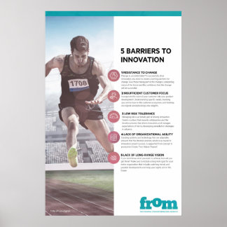 5 Hindernisse für Innovation Infographie Poster