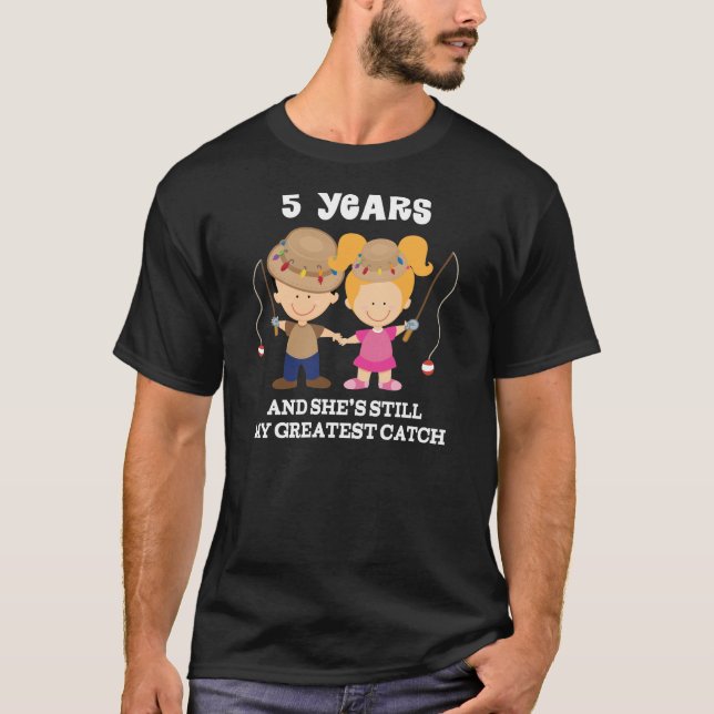 5. Hochzeit Jahrestag Funny Gift für ihn T-Shirt (Vorderseite)
