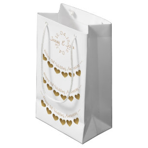 5. Hochzeit Jubiläum kleine Geschenktasche Holz He Geschenktüte