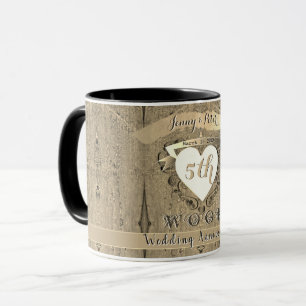 5. Hochzeitsjubiläum "Holz" Bild Tasse