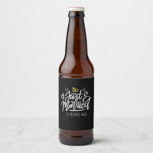 5. Hochzeitstag Bierflaschenetikett