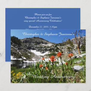 5. Hochzeitstag Einladung, Wildblumen Einladung