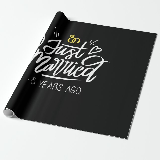 5. Hochzeitstag Geschenkpapier (Ungerollt)