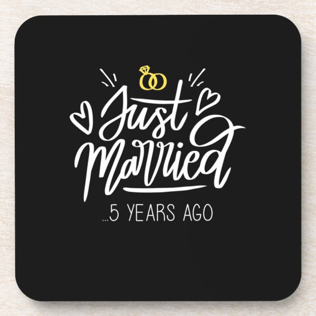  | 5. Hochzeitstag Getränkeuntersetzer (Vorderseite)