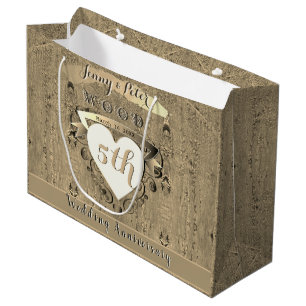 5. Hochzeitstag Große Geschenktüte