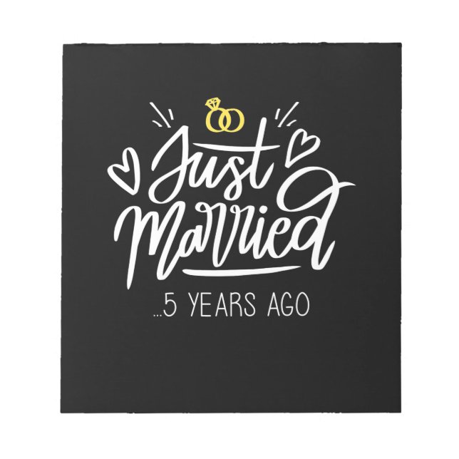  | 5. Hochzeitstag Notizblock (Vorderseite)