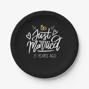 5. Hochzeitstag Pappteller