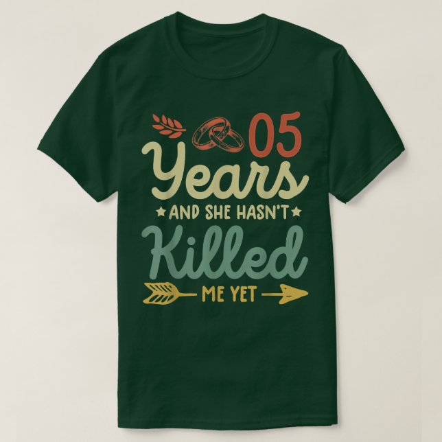 5. Hochzeitstag Tee passende Paare 5 ye (Design vorne)